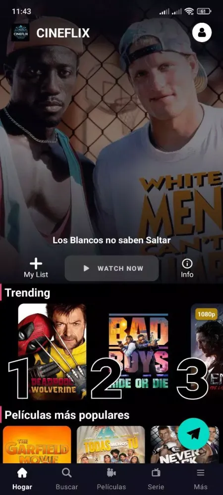 Capturas de pantalla de CineFlix