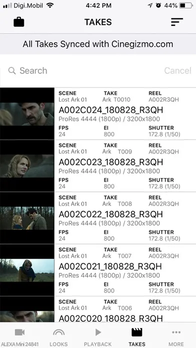 CineTakes for ARRI Screenshots