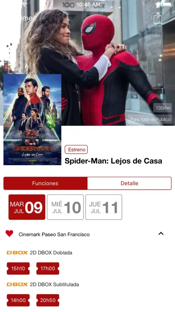 Captures d'écran de Cinemark Ecuador