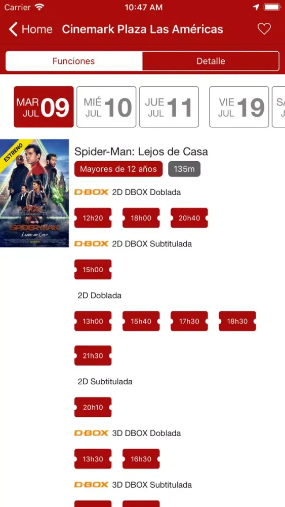 Captures d'écran de Cinemark Ecuador