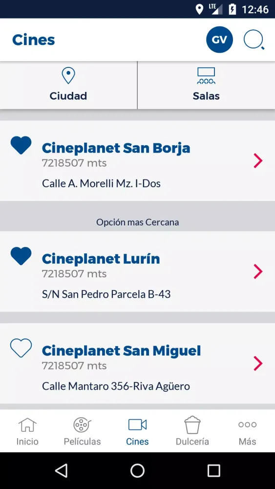 Cineplanet Perú應用截圖