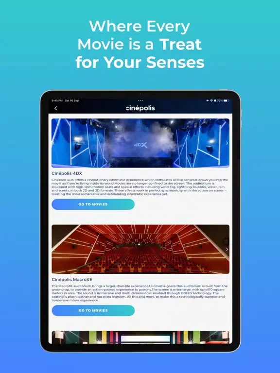 Cinépolis India iPad  Ekran Görüntüleri