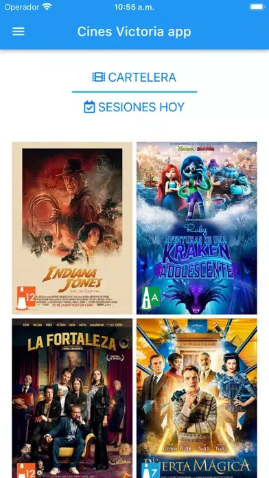 Cines Victoria app Screenshots