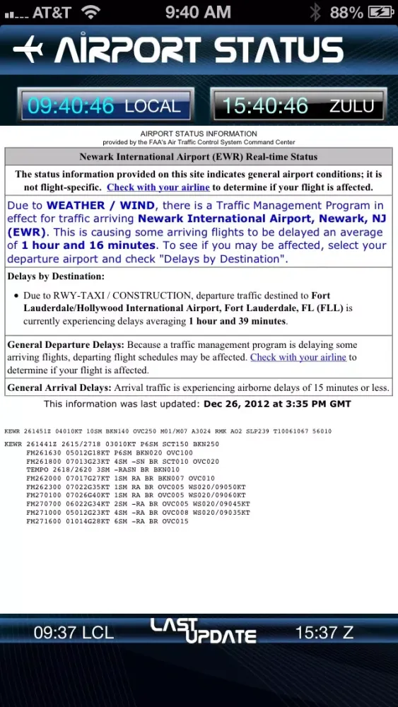 Captures d'écran de ATC Delays