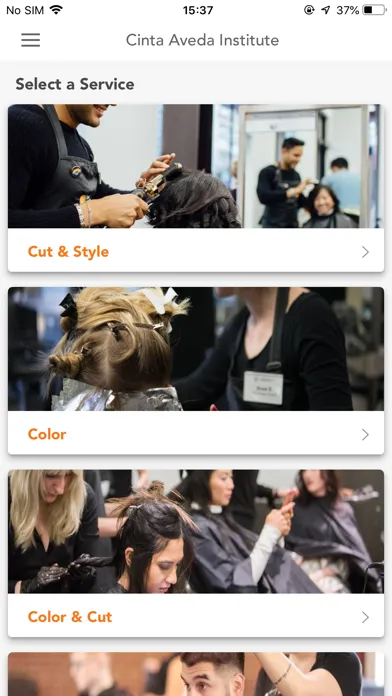 Zrzuty ekranu Cinta Aveda Institutes