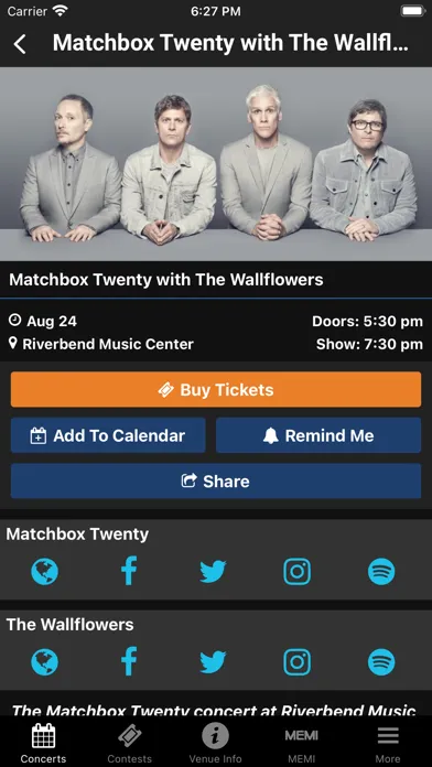 Riverbend Music Center سکرین شاٹس