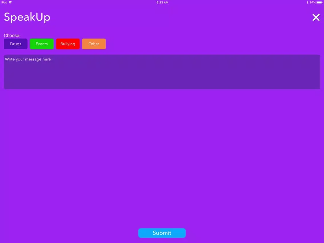 Zrzuty ekranu #SpeakUp iPad 