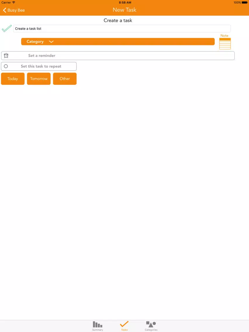 Busy Bee- Tasks, Reminders and Notes iPad  Screenshots
