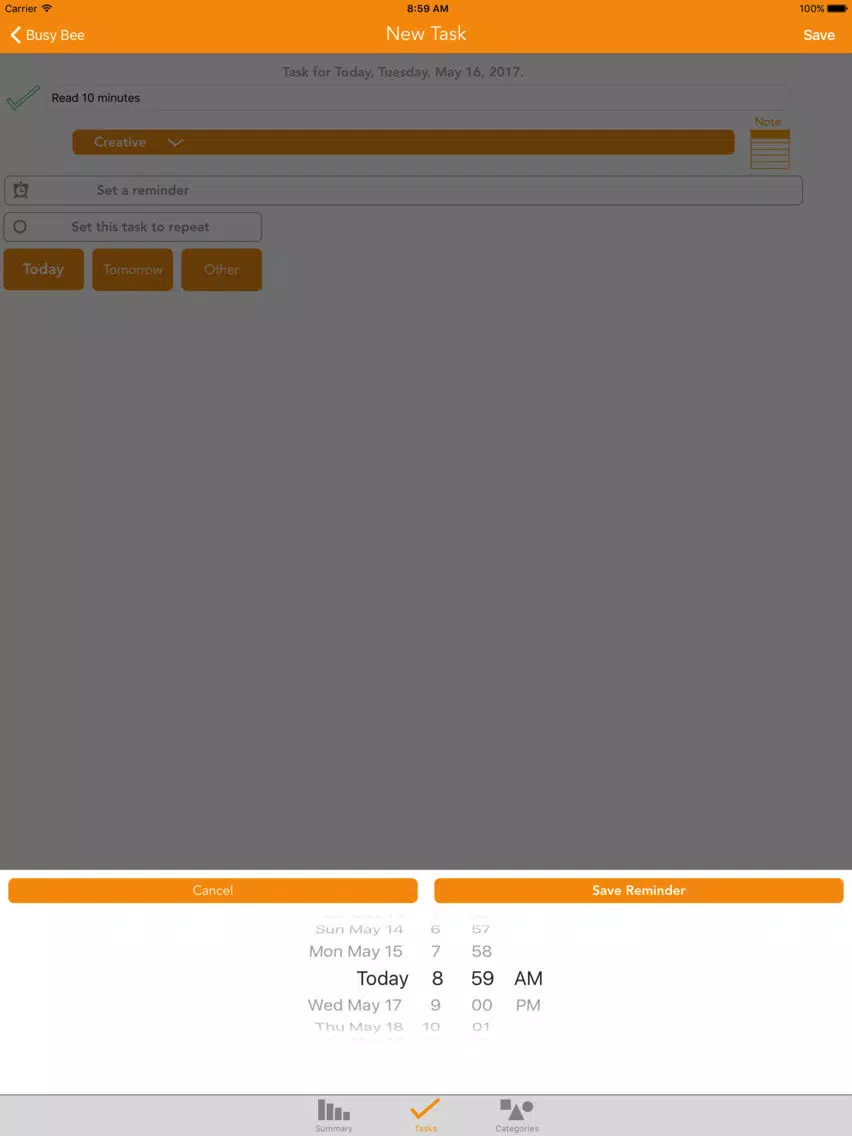 Busy Bee- Tasks, Reminders and Notes iPad  Screenshots