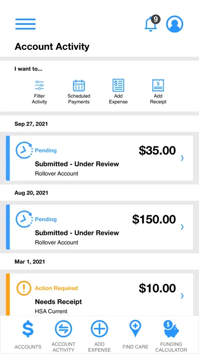 CIP Benefit Mobile App Screenshots