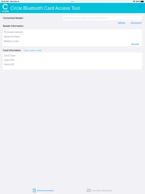 Circle BT Card Access Tool iPad  Screenshots