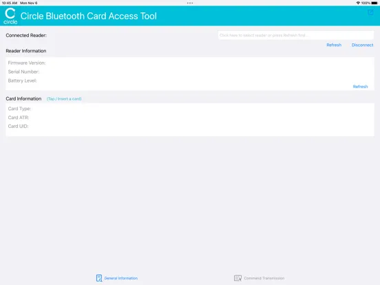 Circle BT Card Access Tool iPad  Screenshots