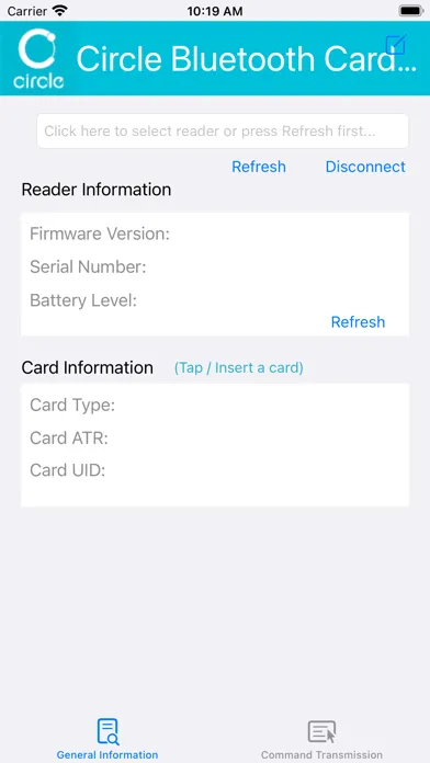 Circle BT Card Access Tool Screenshots
