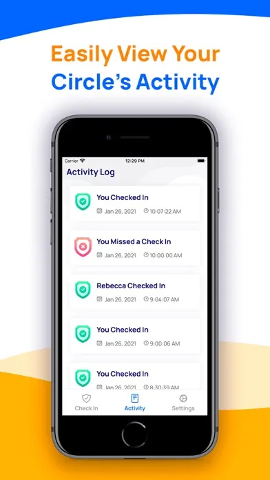 Circle Alert Safety Check In Screenshots