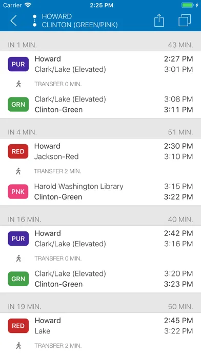 Tangkapan skrin ezRide Chicago CTA Transit