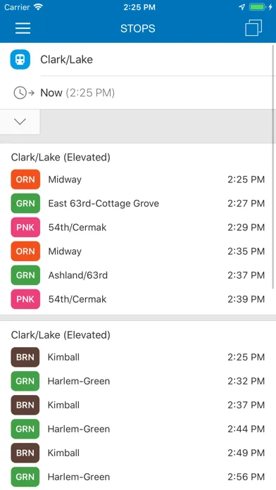 Tangkapan skrin ezRide Chicago CTA Transit