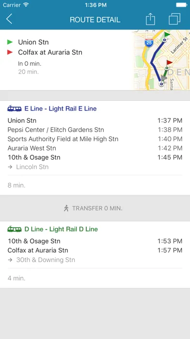 ezRide Denver - RTD Transit应用截图