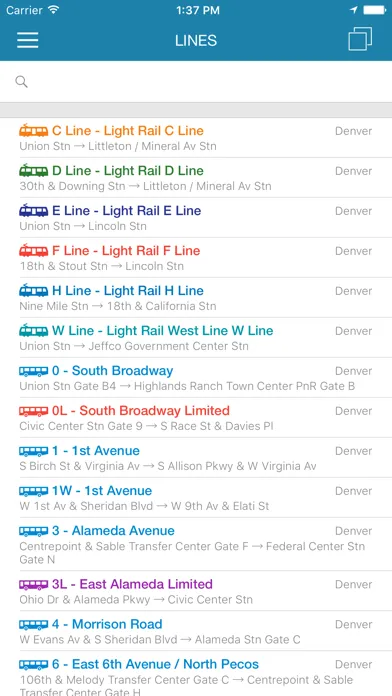 ezRide Denver - RTD Transit应用截图