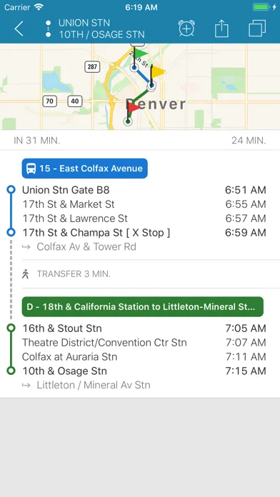 ezRide Denver - RTD Transit应用截图