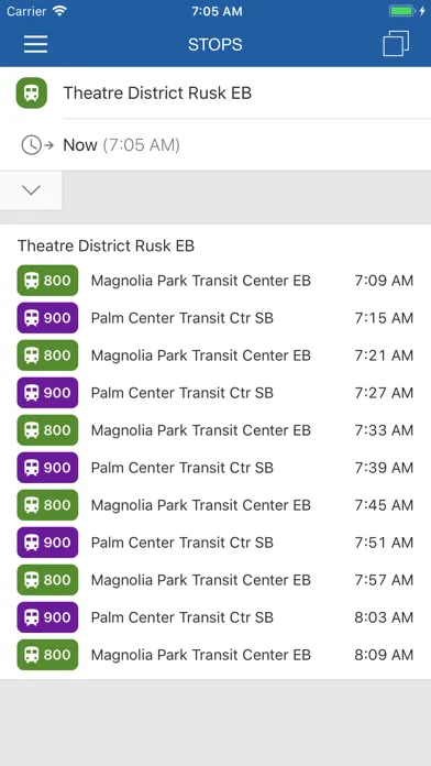 Tangkapan layar ezRide Houston METRO - Transit