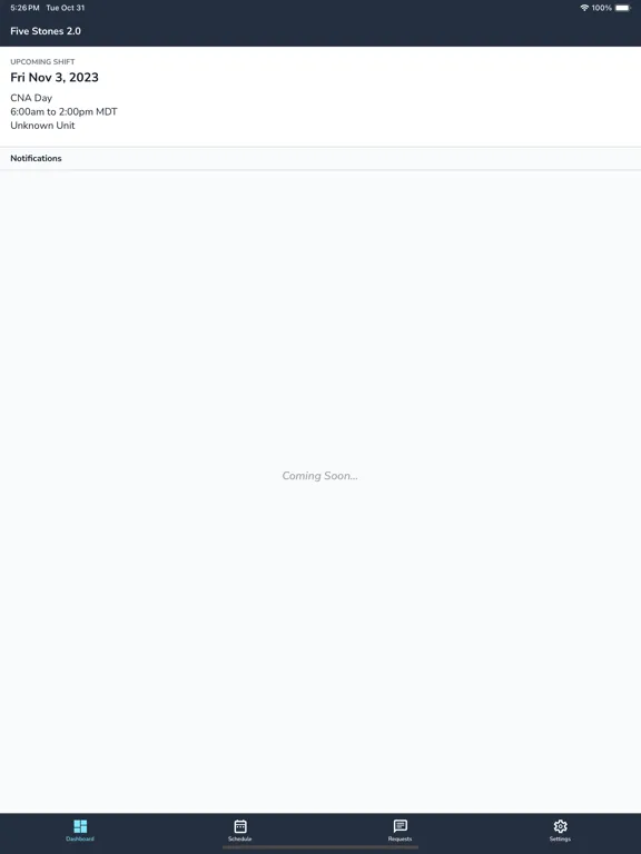Tangkapan layar Covr Employee iPad 