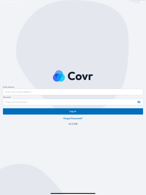 Covr Employee iPad  स्क्रीनशॉट