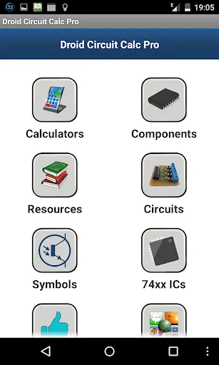 Droid Circuit Calc Pro Screenshots