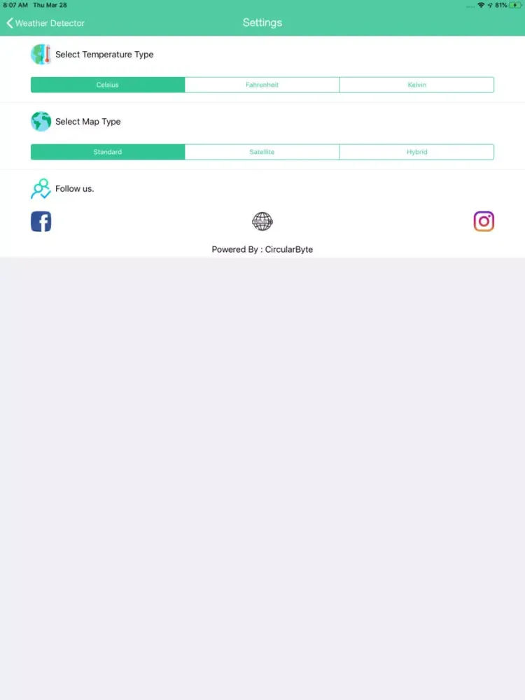 Weather Detector iPad  سکرین شاٹس