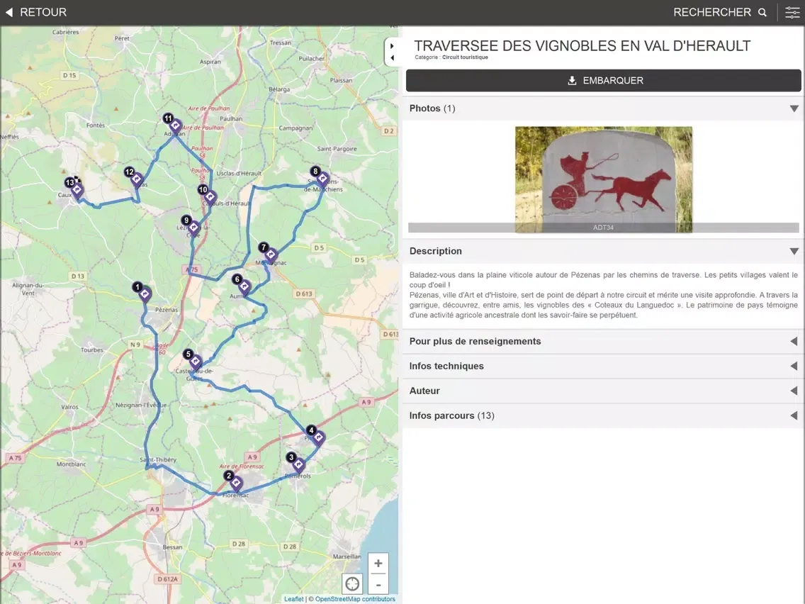 Routes des vins en Languedoc iPad  Screenshots
