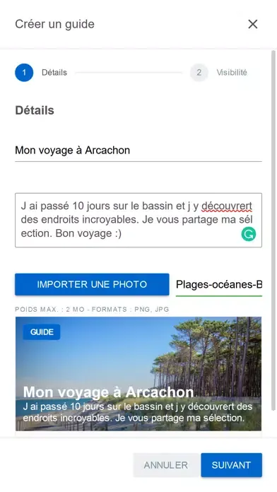 Tangkapan skrin Storyguide : visitez le monde