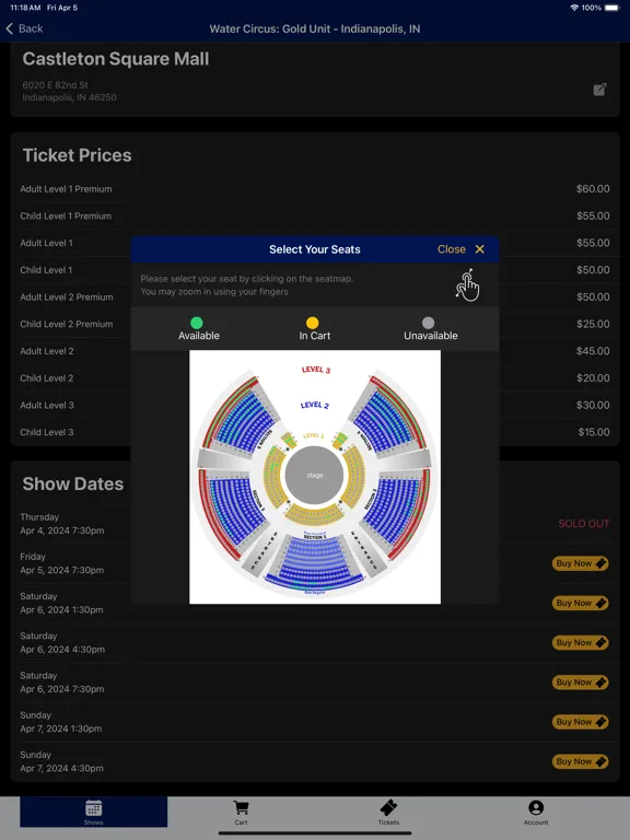 Cirque Italia iPad 应用截图