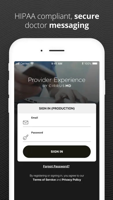 Captures d'écran de CMD Provider Experience