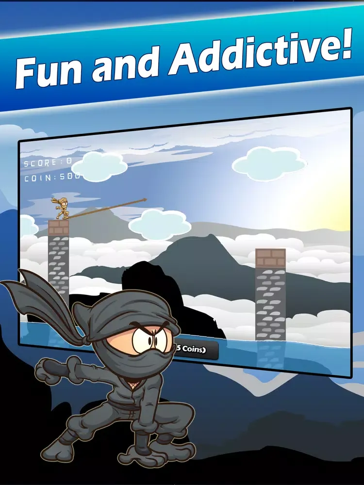 Jump Ninja Jump - Pillars iPad  스크린샷