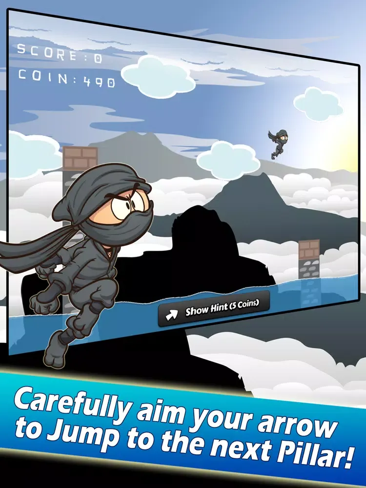 Jump Ninja Jump - Pillars iPad  스크린샷