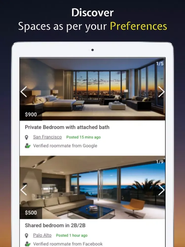 Cirtru: Roommate & Room Finder iPad  سکرین شاٹس