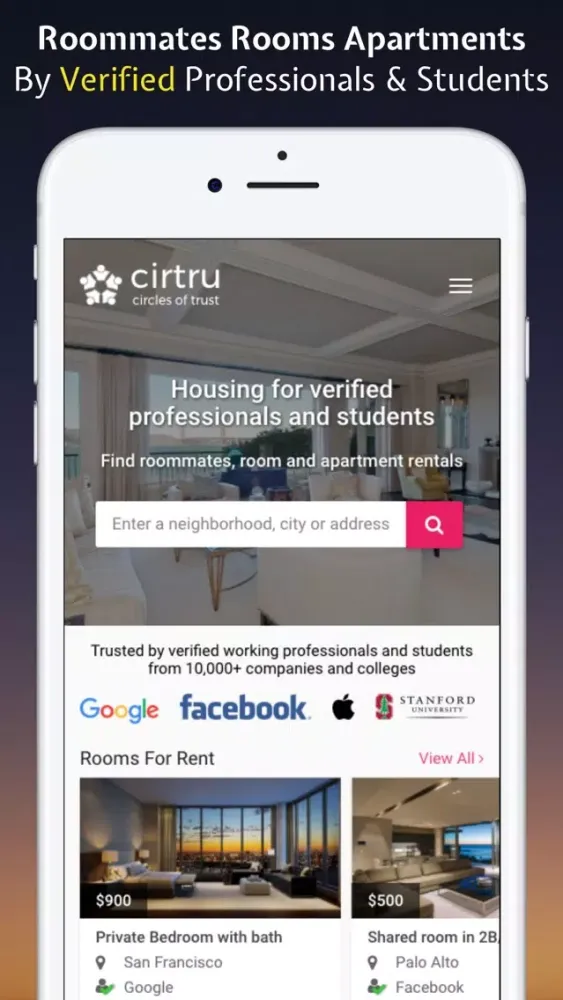 Cirtru: Roommate & Room Finder سکرین شاٹس