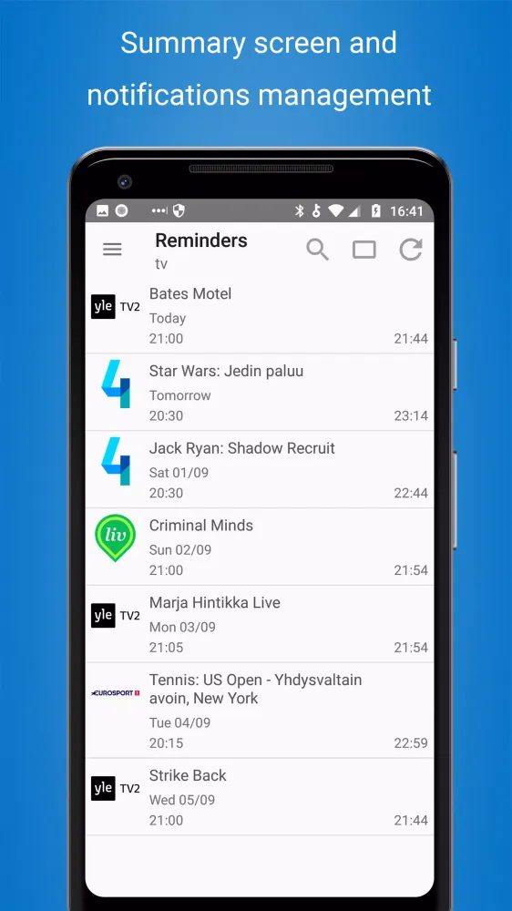 Cisana TV+ TV listings Finland Screenshots