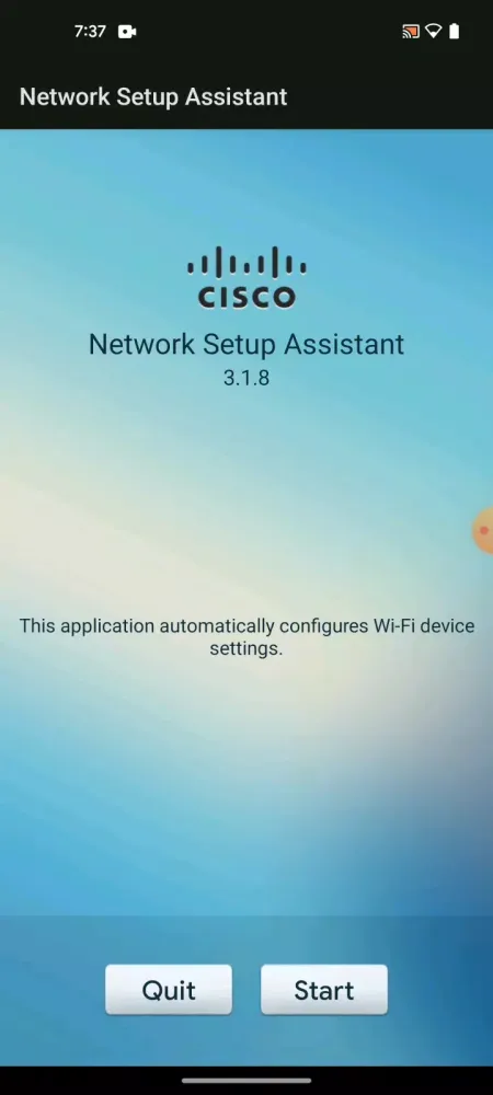 Cisco Network Setup Assistant سکرین شاٹس