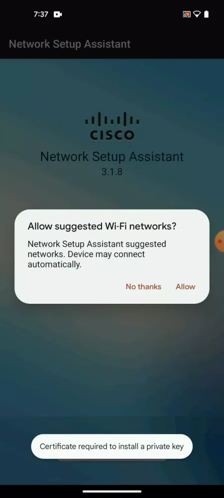 Cisco Network Setup Assistant سکرین شاٹس