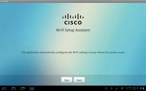 Screenshot di Cisco Network Setup Assistant