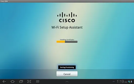 Screenshot di Cisco Network Setup Assistant