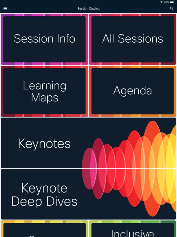 Capturas de tela do Cisco Events App iPad 