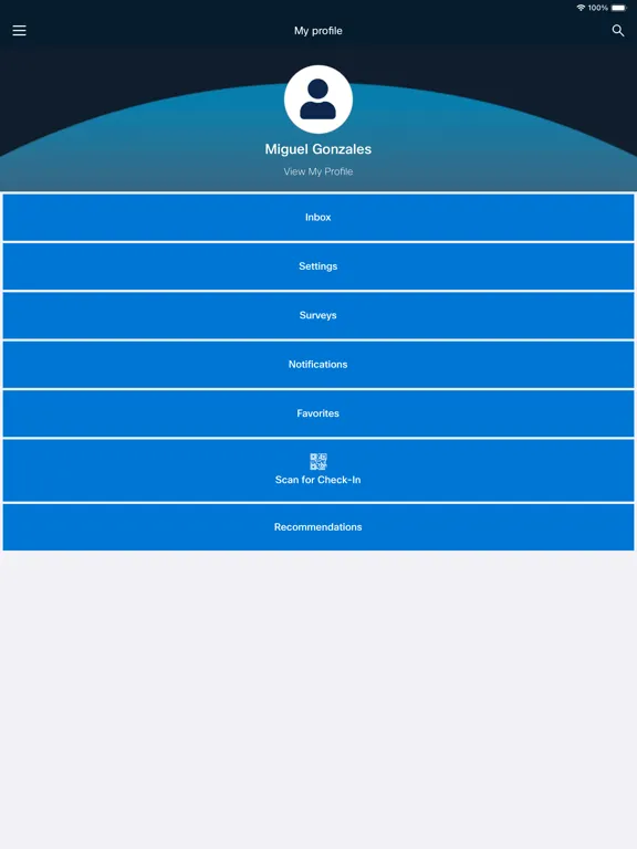 Capturas de tela do Cisco Events App iPad 