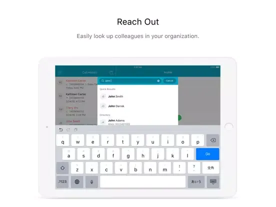 Webex Calling iPad  Screenshots