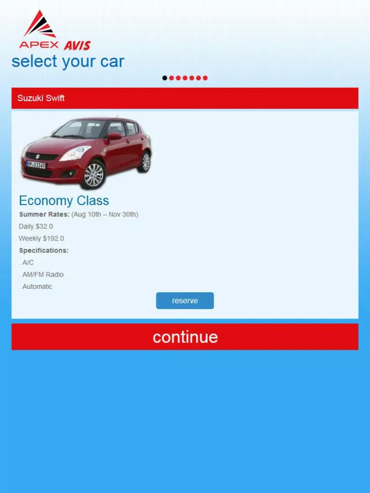 Avis Anguilla Car Rentals iPad  스크린샷