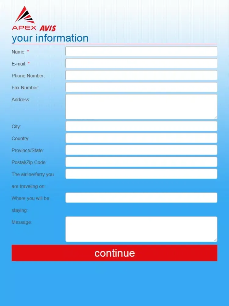 Avis Anguilla Car Rentals iPad  스크린샷