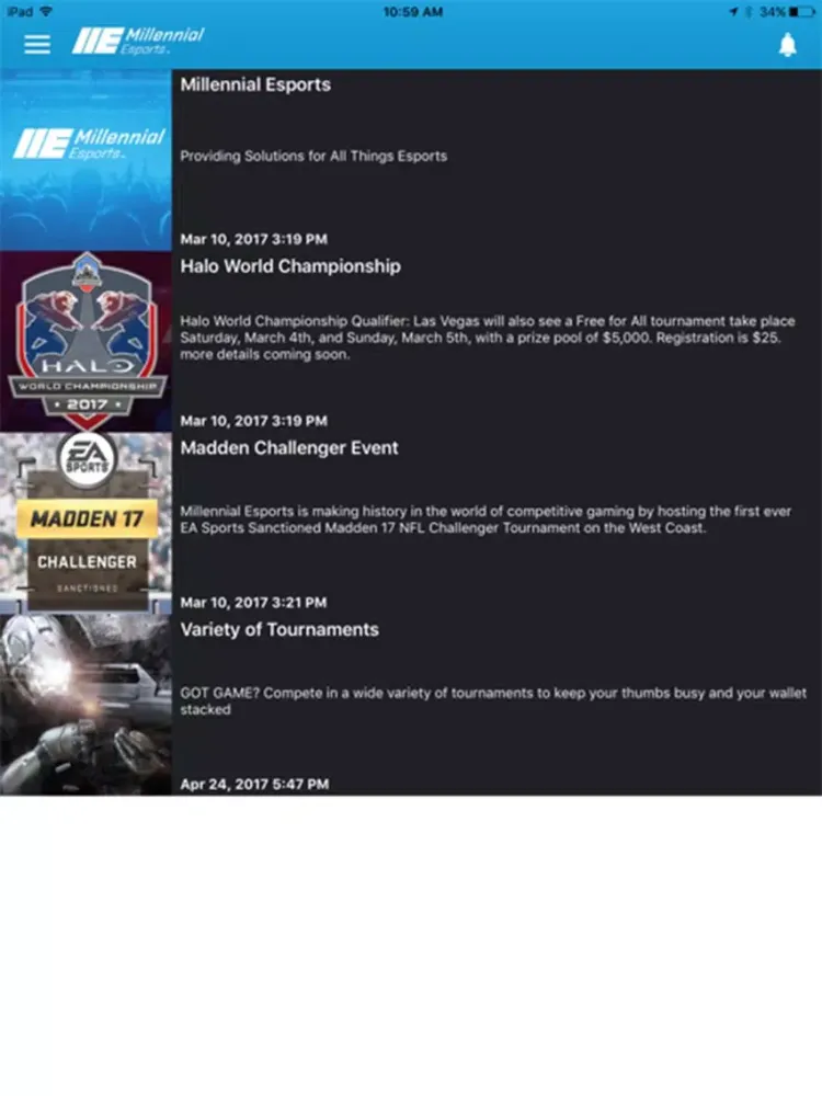 Tangkapan skrin Millennial Tournaments iPad 