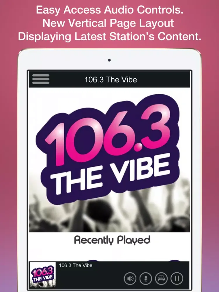 Captures d'écran de 106.3 The Vibe iPad 
