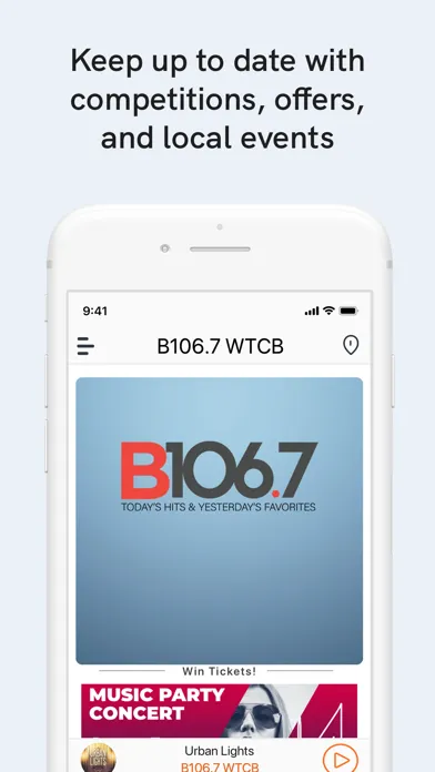 Tangkapan skrin B106.7 WTCB