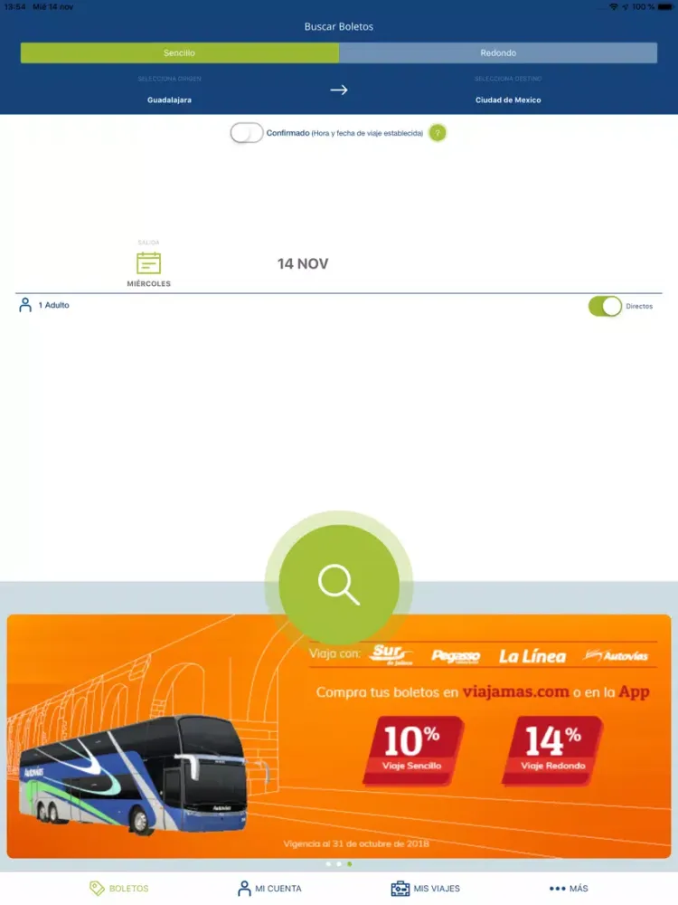 ภาพหน้าจอของ Viaja Más - Compra boletos iPad 